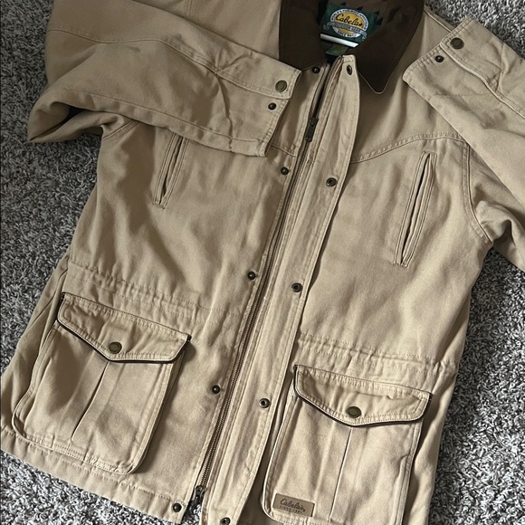 NWOT Cabela's Khaki Men's Military Field / Canvas / Chore Jacket  in Size L - Picture 11 of 15